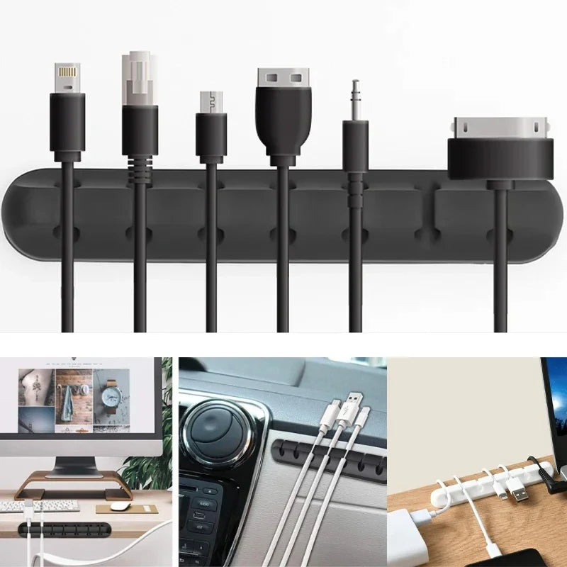 Organizador de Cabos em Silicone NNBILI – Fixação Fácil e Prática