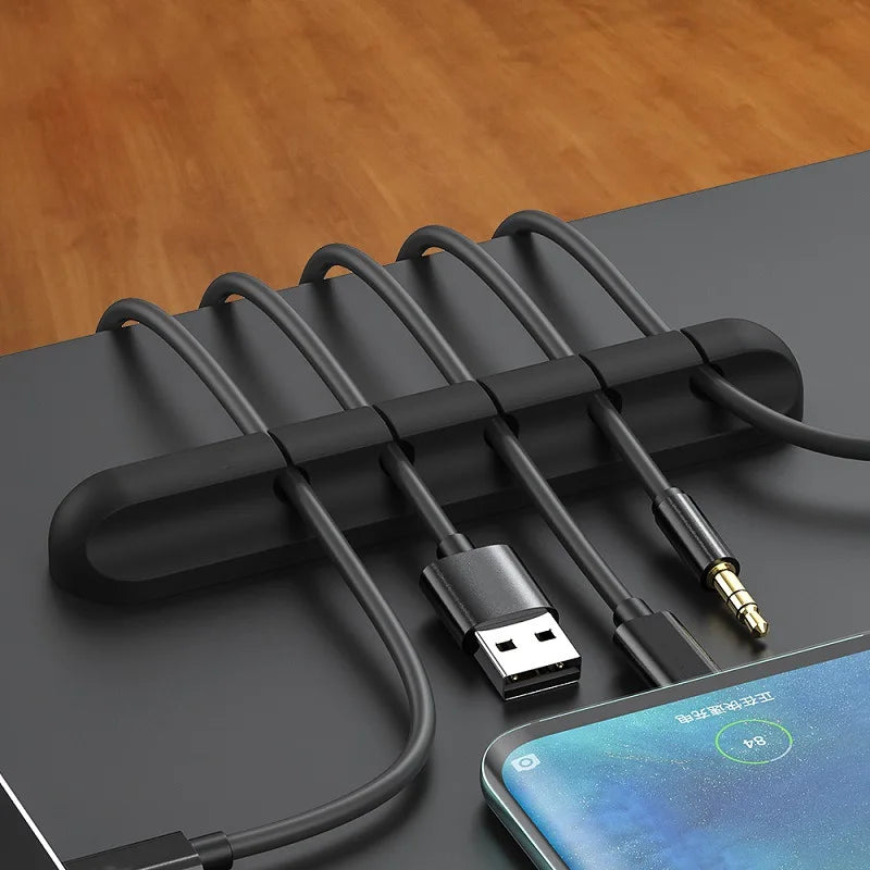 Organizador de Cabos em Silicone NNBILI – Fixação Fácil e Prática