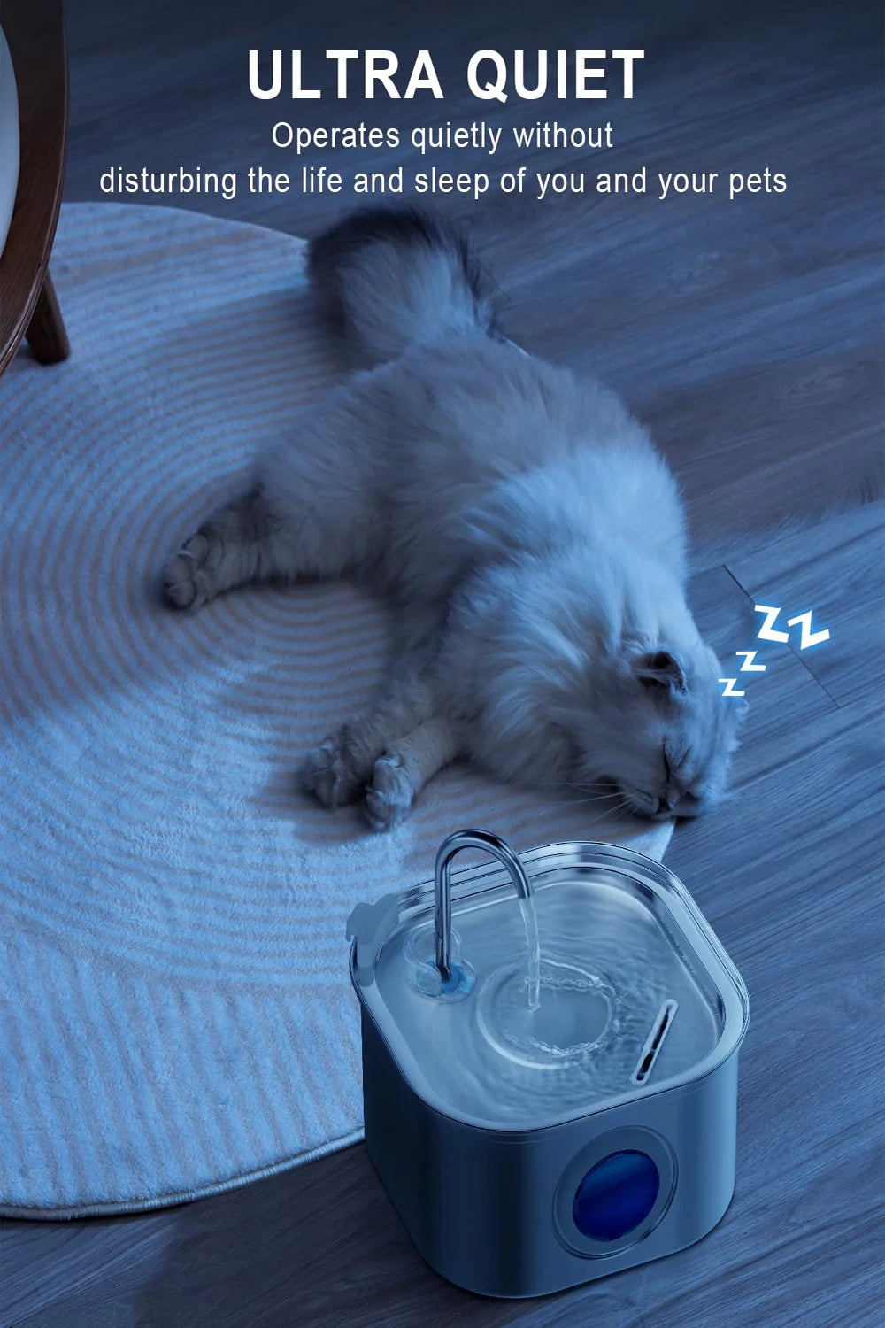 Comedouro Bebedouro Automático em Aço Inoxidável ZYfeeder para Gatos