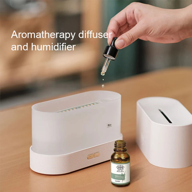 Difusor de Aromas e Umidificador Kinscoter com Efeito Chama e LED
