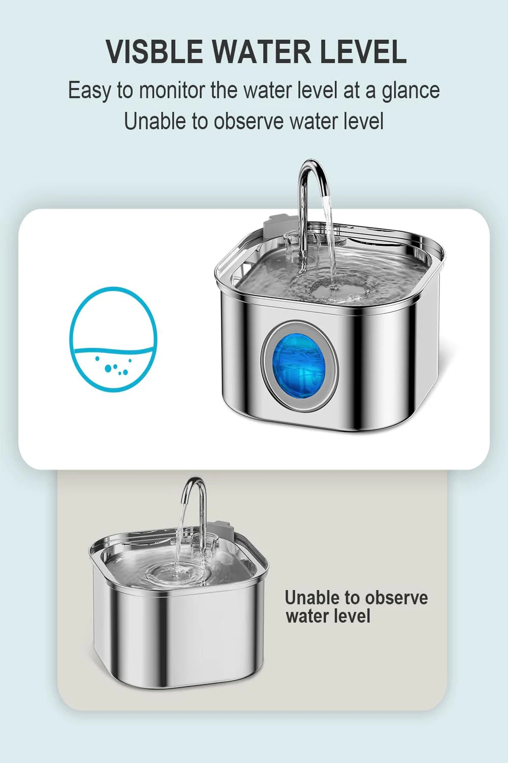Comedouro Bebedouro Automático em Aço Inoxidável ZYfeeder para Gatos